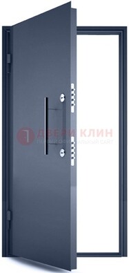 Черная металлическая бронированная дверь ДБ-1 в Мурманске