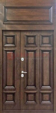 Классическая входная дверь с верхней фрамугой ДФГ-15 в Лобне