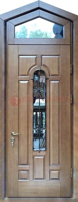 Железная дверь Винорит с фрамугой для частного дома ДФГ-34 в Лобне