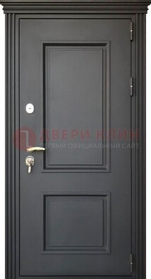 Чёрная дверь с МДФ ДМ-520 в Лобне