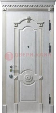 Белая дверь с МДФ ДМ-525 в Лобне