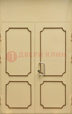 Светлая двухстворчатая дверь для загородного дома с МДФ ДМ-534 в Лобне