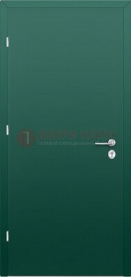 Зеленая стальная дверь с нитроэмалью ДН-6 в Лобне