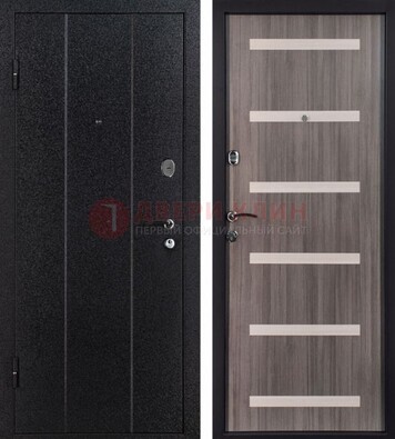 Черная стальная дверь с порошковым окрасом ДП-199 в Балашихе