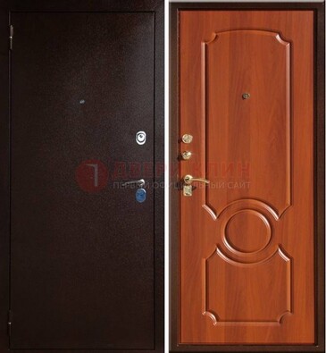 Темная железная дверь с порошковым напылением ДП-46 в Лобне