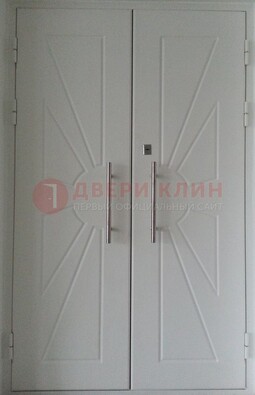 Парадная двухстворчатая дверь с фрезерованным МДФ ДПР-14 в Лобне