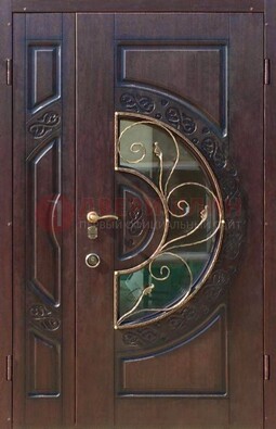 Полуторная железная дверь Винорит в классическом стиле ДСК-272 в Лобне