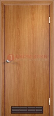 Светлая техническая дверь с вентиляционной решеткой ДТ-1 в Лобне