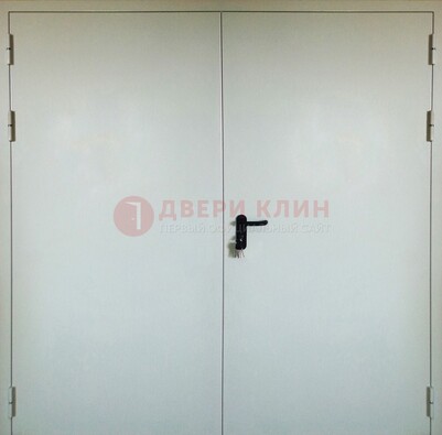Белая металлическая противопожарная дверь ДТ-8 в Лобне