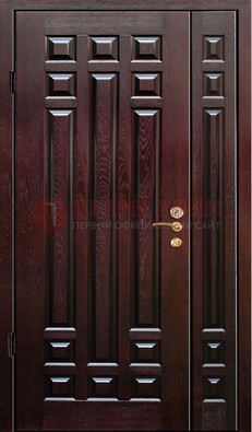 Коричневая металлическая дверь с виноритом ДВТ-20 в Лобне