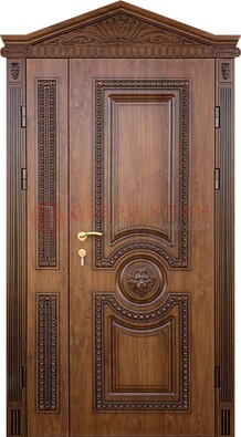 Узорная стальная дверь с виноритом для дома ДВТ-260 в Лобне