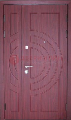 Тамбурная красная железная дверь с виноритом ДВТ-3 в Лобне