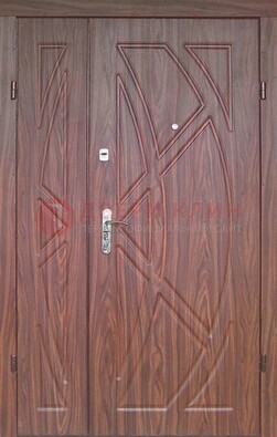 Железная тамбурная полуторная дверь с МДФ ПЛ-7 в Лобне